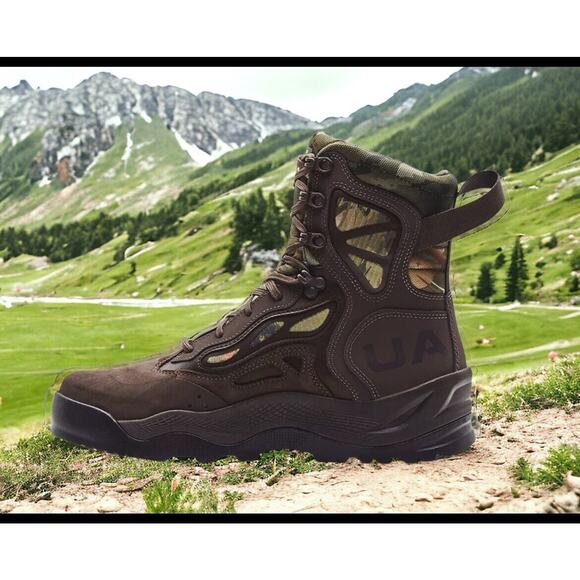 Under Armour UA Charged Raider Leather Waterproof Tactical Boots Mens 8 NEW - Picture 7 of 12